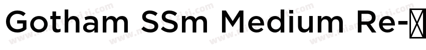Gotham SSm Medium Re字体转换